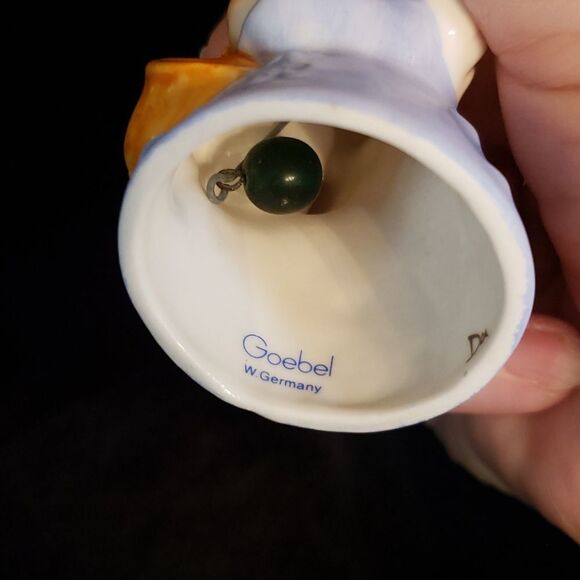 Pair of Vintage Goebel Angel Bell Ornaments 1980 - Picture 4 of 13